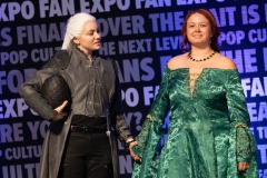 FanExpoDenver-2025-Cosplay-Contest-39-Slytherfinn-cosplay-as-Rhaenrya-targaryen-AND-alicent-hightower-from-House-of-the-Dragon