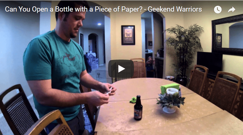 Can You Really Open a Bottle With Just a Piece of Paper? [VIDEO]