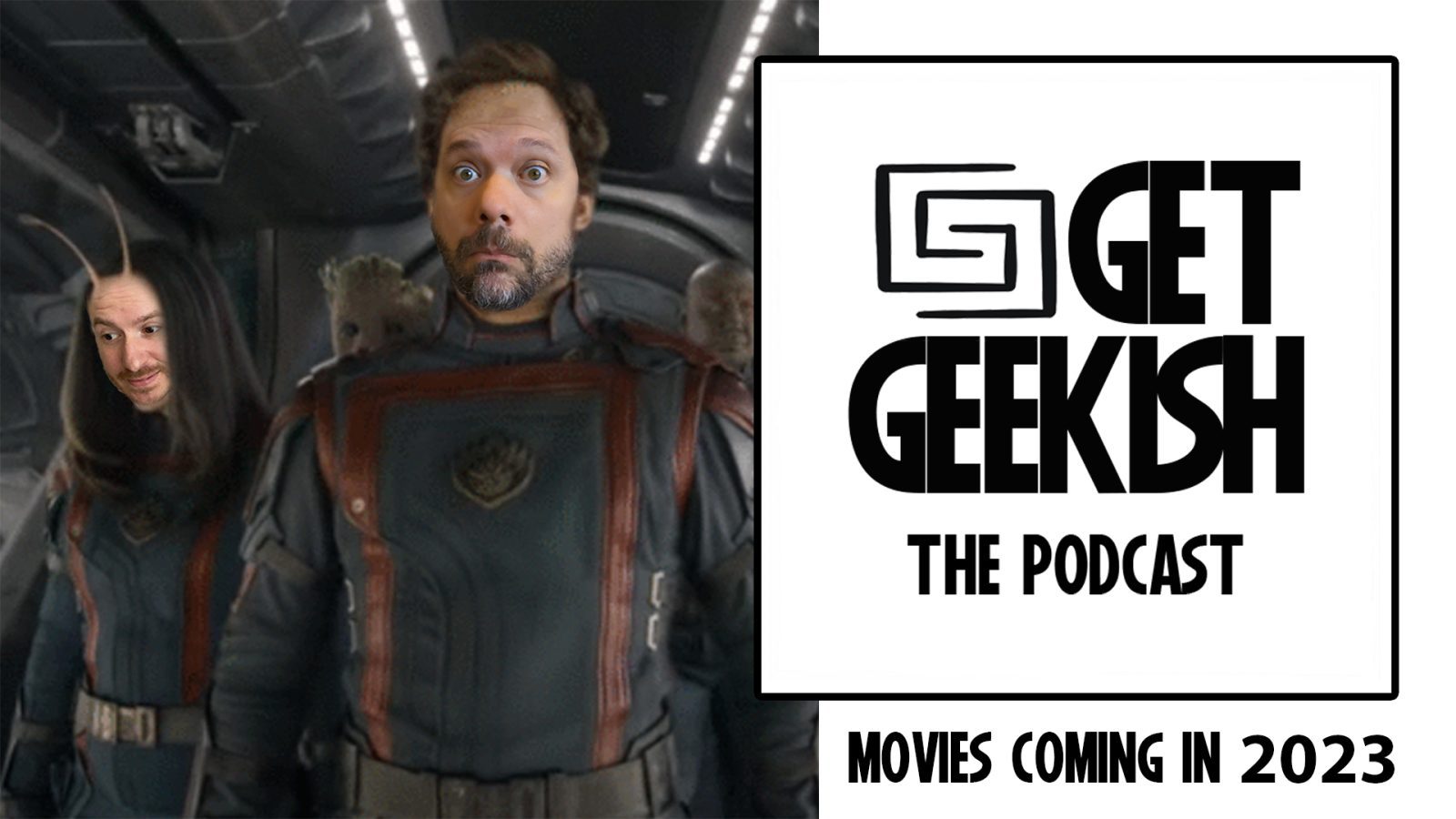 podcasts hosts photoshoppped on to guardians of the galaxy