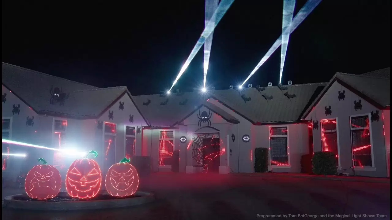 Epic Halloween Fire & Light Show Rocks Out to AC/DC’s Thunderstruck! [VIDEO]